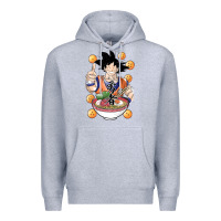 Heather Grey Saiyan Ramen Premium Hoodie - artisFamous