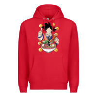 Red Saiyan Ramen Premium Hoodie - artisFamous