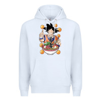 White Saiyan Ramen Premium Hoodie - artisFamous