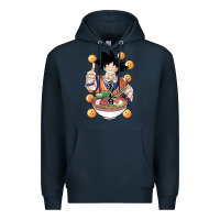 Navy Saiyan Ramen Premium Hoodie - artisFamous