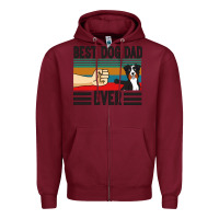 Burgundy Best Dog Dad Ever Zipper Hoodie - Bettercallsaul