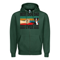 Sports Green Best Dog Dad Ever Zipper Hoodie - Bettercallsaul