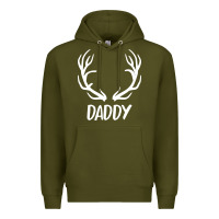 Army Green Daddy Deer Premium Hoodie - artisFamous