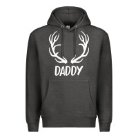 Charcoal Heather Daddy Deer Premium Hoodie - artisFamous