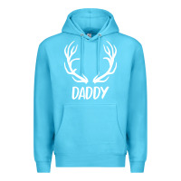 Ocean Blue Daddy Deer Premium Hoodie - artisFamous