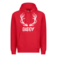 Red Daddy Deer Premium Hoodie - artisFamous