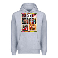 Heather Grey Shonen knife Premium Hoodie - artisFamous