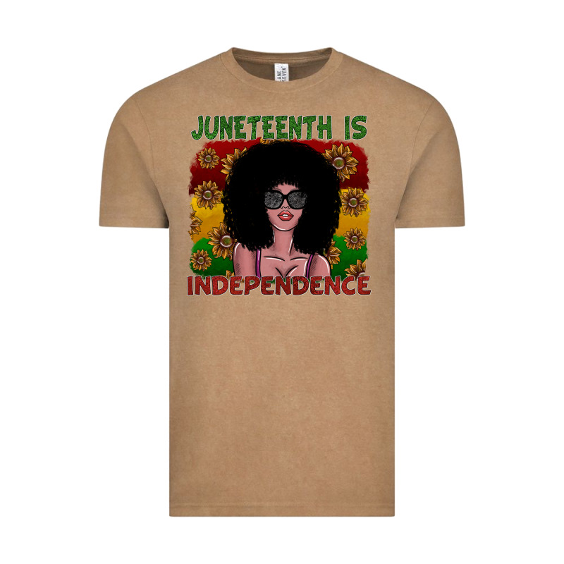 Juneteenth Is Independence Vintage Tee by SublimationCraftShop | Teevron