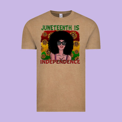 Juneteenth Is Independence Vintage Tee Designed By Sublimationcraftshop