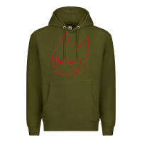 Army Green Aphmau Sketch Premium Hoodie - artisFamous