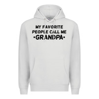 Dove Grey my favorite people call me grandpa black Premium Hoodie - artisFamous