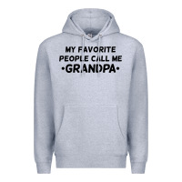 Heather Grey my favorite people call me grandpa black Premium Hoodie - artisFamous