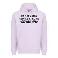 Lilac my favorite people call me grandpa black Premium Hoodie - artisFamous