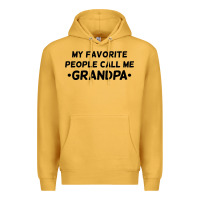 Mustard my favorite people call me grandpa black Premium Hoodie - artisFamous