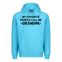 Ocean Blue my favorite people call me grandpa black Premium Hoodie - artisFamous