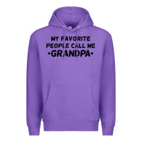 Purple my favorite people call me grandpa black Premium Hoodie - artisFamous