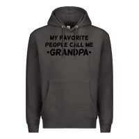 Smoke my favorite people call me grandpa black Premium Hoodie - artisFamous