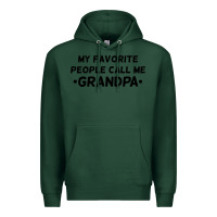Sports Green my favorite people call me grandpa black Premium Hoodie - artisFamous