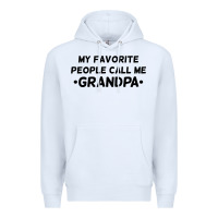 White my favorite people call me grandpa black Premium Hoodie - artisFamous