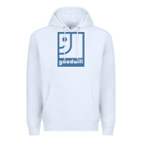 White GOODWILL Premium Hoodie - artisFamous