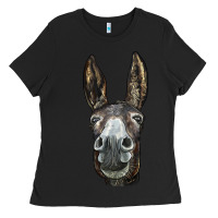 Black Donkey  Face Ladies Tee - LillyAllenDesigns