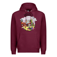 Burgundy wavves Premium Hoodie - artisFamous