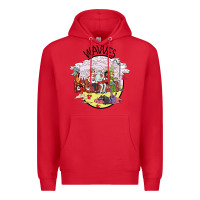 Red wavves Premium Hoodie - artisFamous