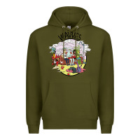 Army Green wavves Premium Hoodie - artisFamous