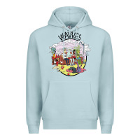 Blue Mist wavves Premium Hoodie - artisFamous