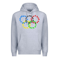 Heather Grey winter olympics Premium Hoodie - artisFamous