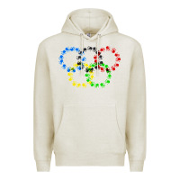Oatmeal Heather winter olympics Premium Hoodie - artisFamous