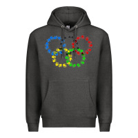 Charcoal Heather winter olympics Premium Hoodie - artisFamous