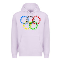 Lilac winter olympics Premium Hoodie - artisFamous