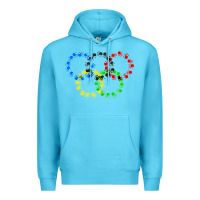 Ocean Blue winter olympics Premium Hoodie - artisFamous