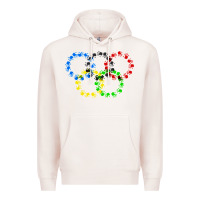Pale Pink winter olympics Premium Hoodie - artisFamous