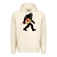 Tofu bigfoot carrying pizza Premium Hoodie - artisFamous