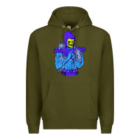 Army Green skeletor's cat premium scoop csic las Premium Hoodie - artisFamous