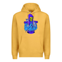 Mustard skeletor's cat premium scoop csic las Premium Hoodie - artisFamous