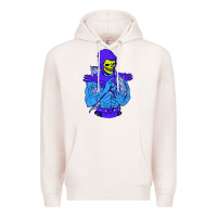 Pale Pink skeletor's cat premium scoop csic las Premium Hoodie - artisFamous