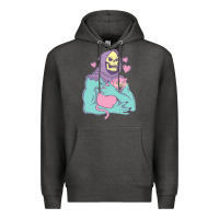 Charcoal Heather skeletor's cat premium scoop classic Premium Hoodie - artisFamous