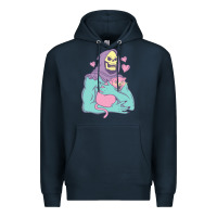 Navy skeletor's cat premium scoop classic Premium Hoodie - artisFamous