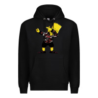 Black dabbing bart Premium Hoodie - artisFamous