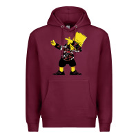 Burgundy dabbing bart Premium Hoodie - artisFamous