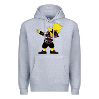 Heather Grey dabbing bart Premium Hoodie - artisFamous