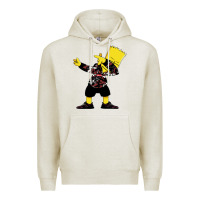 Oatmeal Heather dabbing bart Premium Hoodie - artisFamous