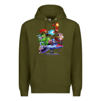 Army Green superheroes Premium Hoodie - artisFamous