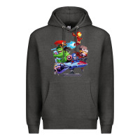 Charcoal Heather superheroes Premium Hoodie - artisFamous