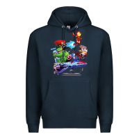 Navy superheroes Premium Hoodie - artisFamous