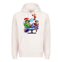 Pale Pink superheroes Premium Hoodie - artisFamous