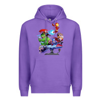 Purple superheroes Premium Hoodie - artisFamous